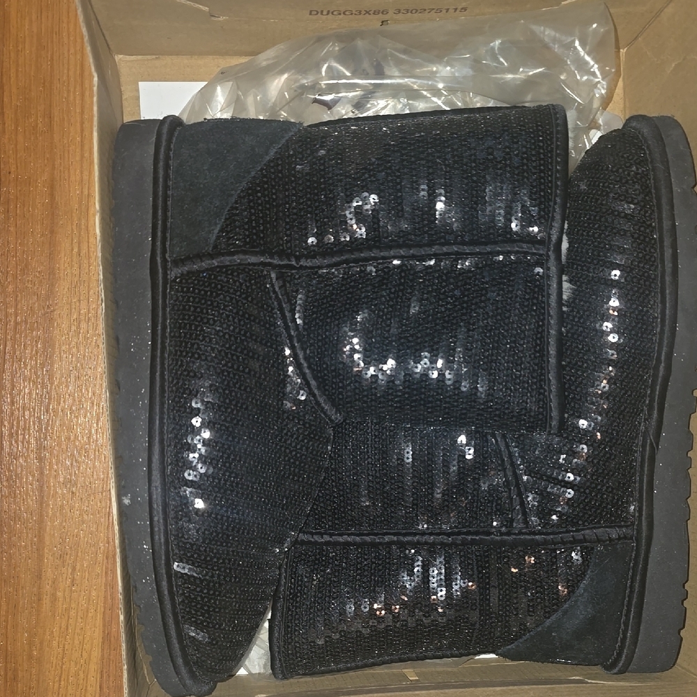 Black Sequin UGG Boots